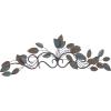imageDeco 79 Metal Leaf Home Wall Decor Wall Sculpture Wall Art 48quot x 1quot x 12quot BlueBlue
