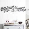 imageDeco 79 Metal Leaf Home Wall Decor Wall Sculpture Wall Art 48quot x 1quot x 12quot BlueBlue