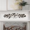 imageDeco 79 Metal Leaf Home Wall Decor Wall Sculpture Wall Art 48quot x 1quot x 12quot BlueBlue
