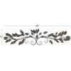 imageDeco 79 Metal Leaf Home Wall Decor Wall Sculpture Wall Art 48quot x 1quot x 12quot BlueBlue
