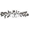 imageDeco 79 Metal Leaf Home Wall Decor Wall Sculpture Wall Art 48quot x 1quot x 12quot BlueBlue