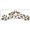 imageDeco 79 Metal Leaf Home Wall Decor Wall Sculpture Wall Art 48quot x 1quot x 12quot BlueBrown
