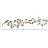 imageDeco 79 Metal Leaf Home Wall Decor Wall Sculpture Wall Art 48quot x 1quot x 12quot BlueBrown