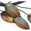 imageDeco 79 Metal Leaf Home Wall Decor Wall Sculpture Wall Art 48quot x 1quot x 12quot BlueBrown