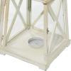 imageDeco 79 Metal Lighthouse Style Decorative Candle Lantern Set of 2 19quot 12quotH WhiteWhite
