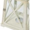 imageDeco 79 Metal Lighthouse Style Decorative Candle Lantern Set of 2 19quot 12quotH WhiteWhite