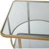 imageDeco 79 Metal Living Room Coffee Table 1 Shelf Table with Mirrored Glass Top Center Table 36quot x 20quot x 18quot GoldGold