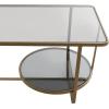 imageDeco 79 Metal Living Room Coffee Table 1 Shelf Table with Mirrored Glass Top Center Table 36quot x 20quot x 18quot GoldGold