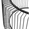 imageDeco 79 Metal Living Room Coffee Table Open Wire Frame Table with Shaded Glass Top Center Table 32quot x 32quot x 15quot BlackBlack
