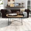 imageDeco 79 Metal Living Room Coffee Table Split Table Center Table 38quot x 38quot x 18quot Black