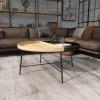 imageDeco 79 Metal Living Room Coffee Table Split Table Center Table 38quot x 38quot x 18quot Black
