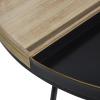 imageDeco 79 Metal Living Room Coffee Table Split Table Center Table 38quot x 38quot x 18quot Black