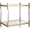imageDeco 79 Metal Living Room Coffee Table Table with Clear Glass Top and Acrylic Legs Center Table 46quot x 26quot x 19quot GoldGold