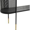 imageDeco 79 Metal Oval Console Table with Open Center Storage 47quot x 15quot x 32quot Black