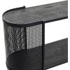 imageDeco 79 Metal Oval Console Table with Open Center Storage 47quot x 15quot x 32quot Black