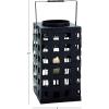 imageDeco 79 Metal Pillar Candle Lantern 8quot x 8quot x 20quot Black