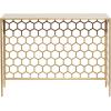 imageDeco 79 Metal Rectangle Console Table with Brown Wood Top 42quot x 14quot x 30quot Gold