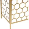 imageDeco 79 Metal Rectangle Console Table with Brown Wood Top 42quot x 14quot x 30quot Gold