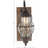 imageDeco 79 Metal Room Accent Lamp Battery Operated Table Lamp with Included Fixed LED Light Lamp 5quot x 11quot x 17quot Brown