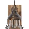 imageDeco 79 Metal Room Accent Lamp Battery Operated Table Lamp with Included Fixed LED Light Lamp 5quot x 11quot x 17quot Brown