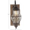 imageDeco 79 Metal Room Accent Lamp Battery Operated Table Lamp with Included Fixed LED Light Lamp 5quot x 11quot x 17quot Brown