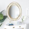 imageDeco 79 Metal Room Wall Mirror Entryway Mirror with Overlapping Circles Wall Mounted Mirror 42quot x 2quot x 40quot GrayGold