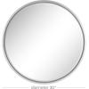 imageDeco 79 Metal Room Wall Mirror Minimalistic Round Entryway Mirror Wall Mounted Mirror 30quot x 1quot x 30quot Silver