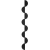 imageDeco 79 Metal Room Wall Mirror Slim Stacked Chain 5 Layer Entryway Mirror with Tear Drop Pattern and Foil Detailing Wall Mounted Mirror 7quot x 1quot x 58quot SilverBlack