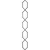 imageDeco 79 Metal Room Wall Mirror Slim Stacked Chain 5 Layer Entryway Mirror with Tear Drop Pattern and Foil Detailing Wall Mounted Mirror 7quot x 1quot x 58quot SilverBlack