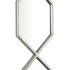 imageDeco 79 Metal Room Wall Mirror Slim Stacked Chain 5 Layer Entryway Mirror with Tear Drop Pattern and Foil Detailing Wall Mounted Mirror 7quot x 1quot x 58quot SilverSilver