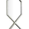 imageDeco 79 Metal Room Wall Mirror Slim Stacked Chain 5 Layer Entryway Mirror with Tear Drop Pattern and Foil Detailing Wall Mounted Mirror 7quot x 1quot x 58quot SilverSilver