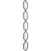 imageDeco 79 Metal Room Wall Mirror Slim Stacked Chain 5 Layer Entryway Mirror with Tear Drop Pattern and Foil Detailing Wall Mounted Mirror 7quot x 1quot x 58quot SilverBlack