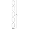 imageDeco 79 Metal Room Wall Mirror Slim Stacked Chain 5 Layer Entryway Mirror with Tear Drop Pattern and Foil Detailing Wall Mounted Mirror 7quot x 1quot x 58quot SilverSilver