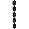 imageDeco 79 Metal Room Wall Mirror Slim Stacked Chain 5 Layer Entryway Mirror with Tear Drop Pattern and Foil Detailing Wall Mounted Mirror 7quot x 1quot x 58quot SilverBlack