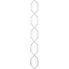 imageDeco 79 Metal Room Wall Mirror Slim Stacked Chain 5 Layer Entryway Mirror with Tear Drop Pattern and Foil Detailing Wall Mounted Mirror 7quot x 1quot x 58quot SilverSilver