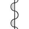 imageDeco 79 Metal Room Wall Mirror Slim Stacked Chain 5 Layer Entryway Mirror with Tear Drop Pattern and Foil Detailing Wall Mounted Mirror 7quot x 1quot x 58quot SilverBlack