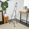 imageDeco 79 Metal Scroll Display Easel Adjustable 2 Tier Floor Standing Easel with Chain Support Display Stand 16quot x 23quot x 55quot Bronze