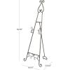 imageDeco 79 Metal Scroll Display Easel Adjustable 2 Tier Floor Standing Easel with Chain Support Display Stand 16quot x 23quot x 55quot Bronze