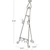 imageDeco 79 Metal Scroll Display Easel Adjustable 2 Tier Floor Standing Easel with Chain Support Display Stand 16quot x 23quot x 55quot Bronze