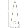 imageDeco 79 Metal Scroll Display Easel Large Adjustable 3 Tier Floor Standing Easel with Chain Support Display Stand 26quot x 30quot x 67quot Gold