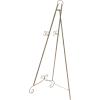 imageDeco 79 Metal Scroll Display Easel Large Adjustable 3 Tier Floor Standing Easel with Chain Support Display Stand 26quot x 30quot x 67quot Gold