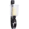 imageDeco 79 Metal Scroll Handmade Pillar Wall Sconce 10quot x 7quot x 21quot BlackCONVENIENTLY SIZED