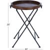 imageDeco 79 Metal Side End Accent Table End Table Side Table 21quot x 14quot x 25quot GoldBlack