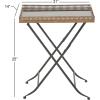 imageDeco 79 Metal Side End Accent Table End Table Side Table 21quot x 14quot x 25quot GoldGold