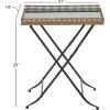 imageDeco 79 Metal Side End Accent Table End Table Side Table 21quot x 14quot x 25quot GoldGold