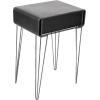 imageDeco 79 Metal Side End Accent Table Single Drawer End Table Side Table 17quot x 12quot x 26quot Black