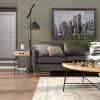 imageDeco 79 Metal Side End Accent Table Single Drawer End Table Side Table 17quot x 12quot x 26quot Black