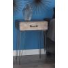 imageDeco 79 Metal Side End Accent Table Single Drawer End Table Side Table 17quot x 12quot x 26quot Black