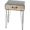 imageDeco 79 Metal Side End Accent Table Single Drawer End Table Side Table 17quot x 12quot x 26quot Black