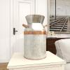 imageDeco 79 Metal Side End Accent Table Wine Barrel End Table Side Table 20quot x 20quot x 19quot Brown